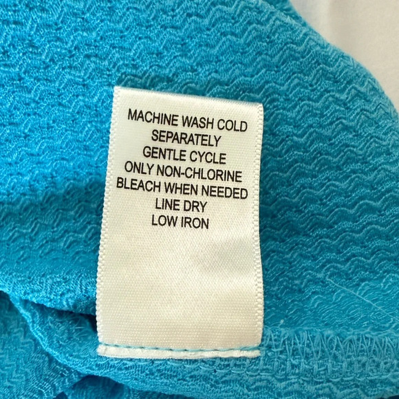 Floral & Ivy Women’s Turquoise Button-Up Blouse, Size M – Lightweight Casual Top - Picture 9 of 12